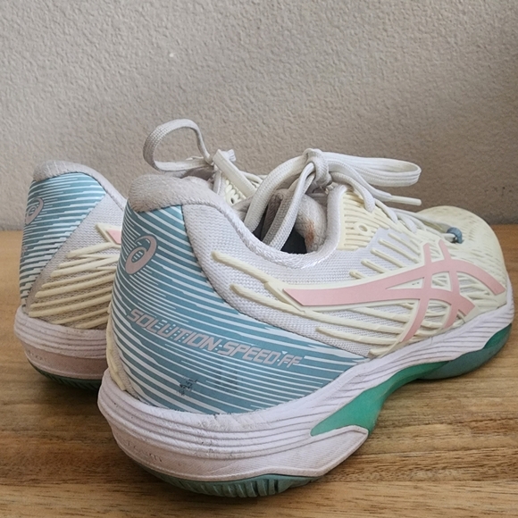 Asics Womens Solution Speed FF 2 Running Shoes White Frosted Rose Size 8.5 - Picture 3 of 12